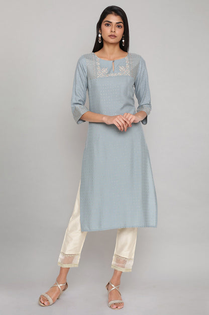 Beige Solid Slim Pants