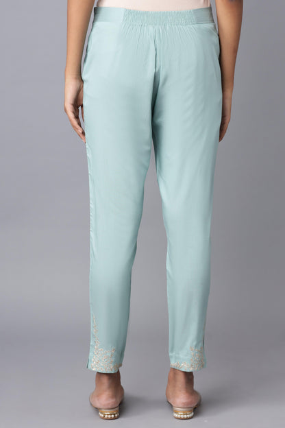 Teal Slim Pants - wforwoman