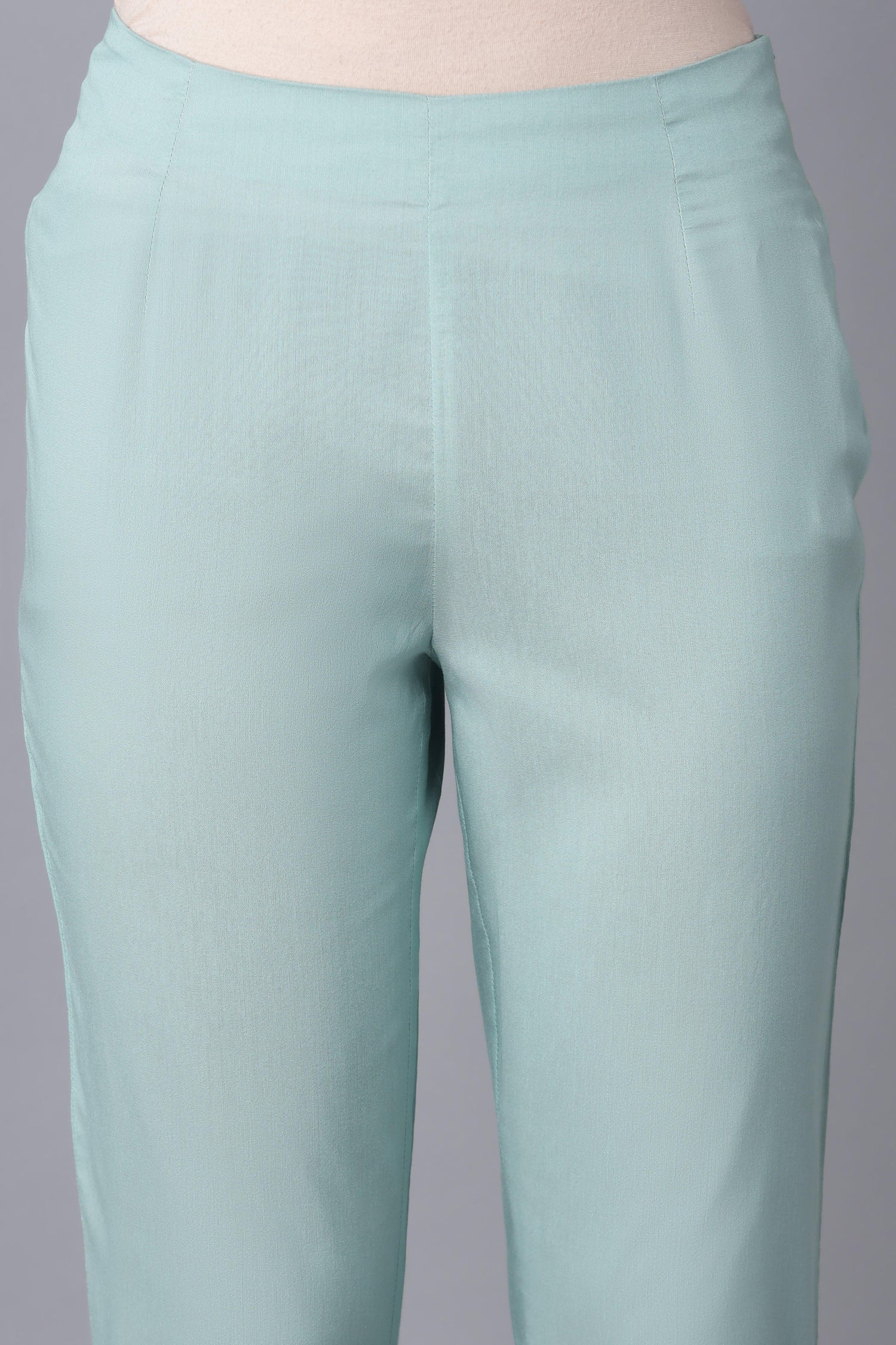 Teal Slim Pants - wforwoman