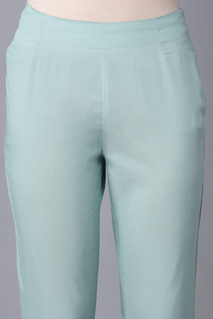 Teal Slim Pants - wforwoman
