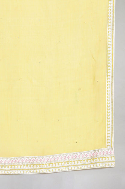 Ecru Mock Layered kurta-Culottes-Mesh Dupatta Set - wforwoman