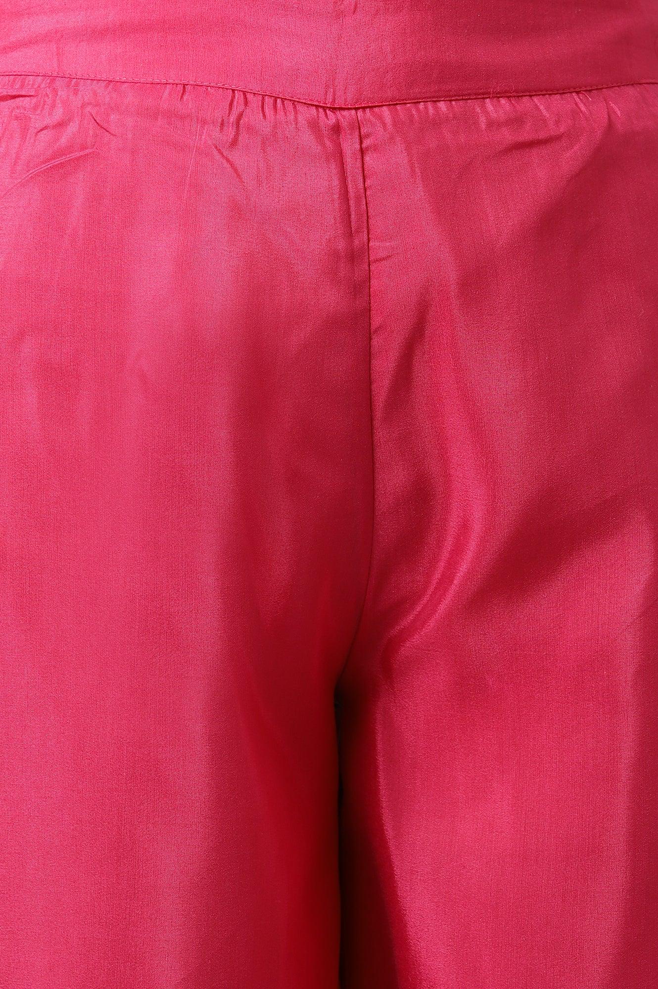 Blue Embroidered Straight kurta-Parallel Pants-Dupatta Set - wforwoman