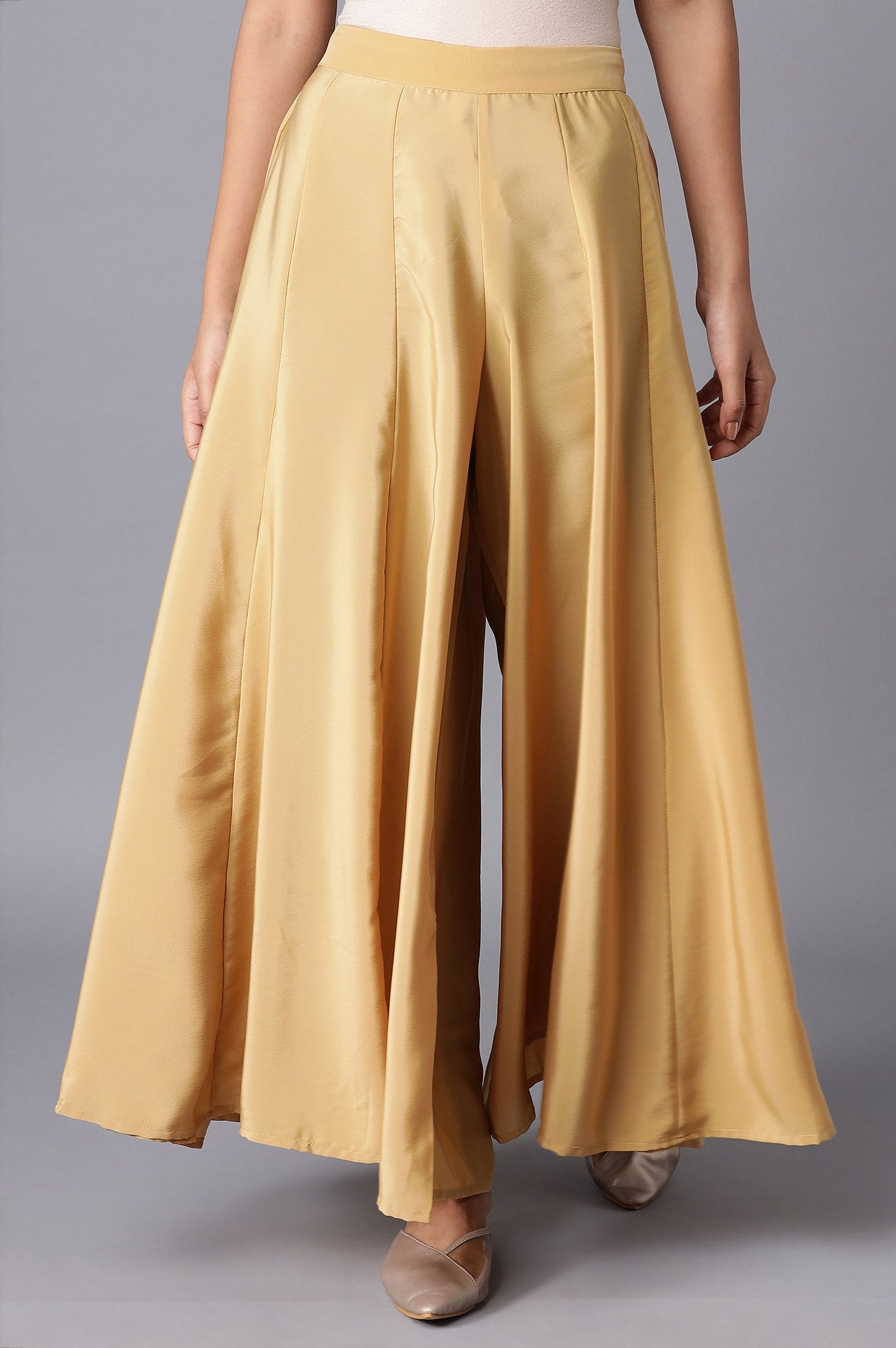 Gold Flared Culottes