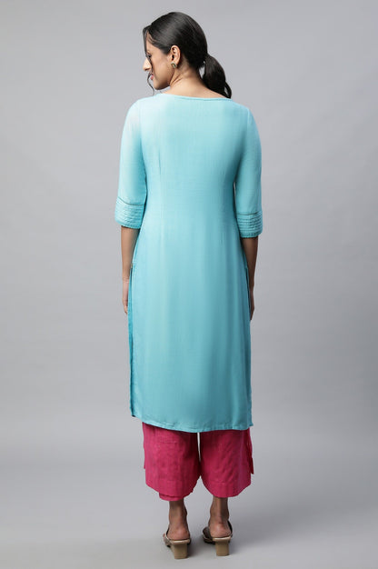 Pink Textured Straight Fit Cotton Palazzo With Drawstring Waist