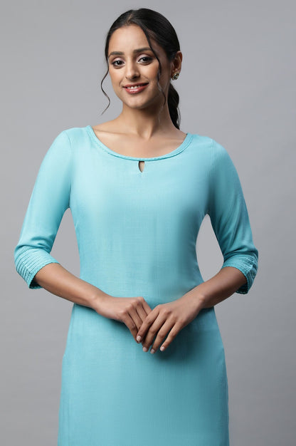 Pink Textured Straight Fit Cotton Palazzo With Drawstring Waist