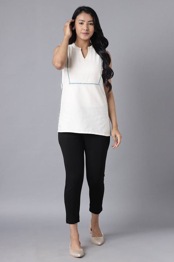 Black Solid Straight Fit Tights With Elasticated Waistband