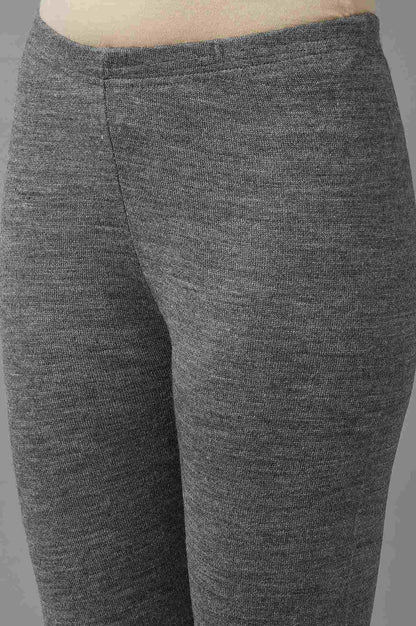 Grey Pointelle Skinny Fit Tights With Elasticated Waist