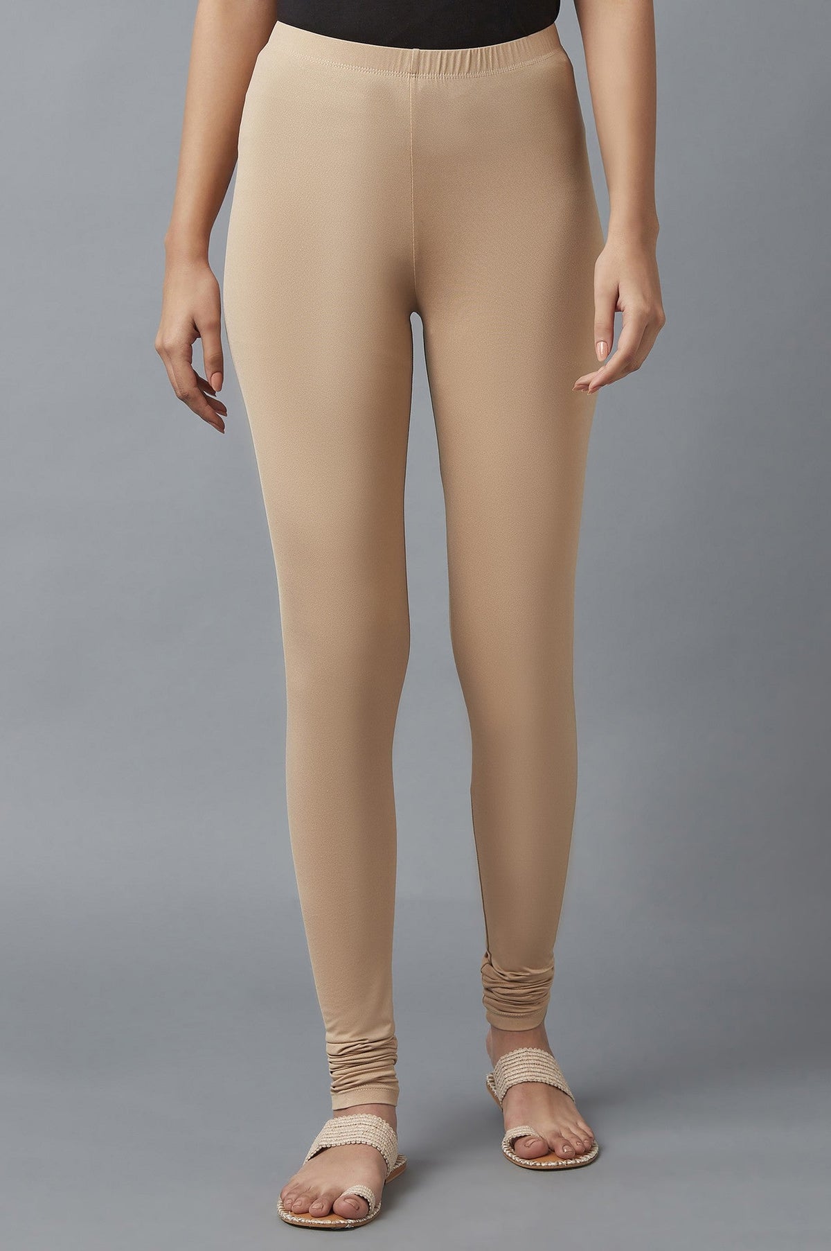Elleven Women's Gold Skin Fit Churidar - S