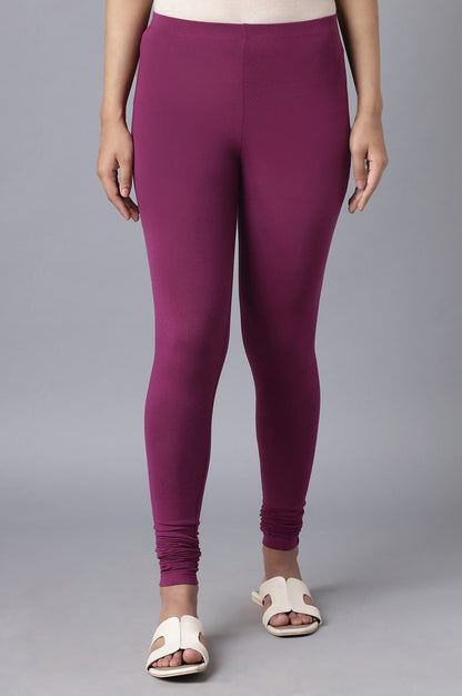 Purple Skin Fit Churidar