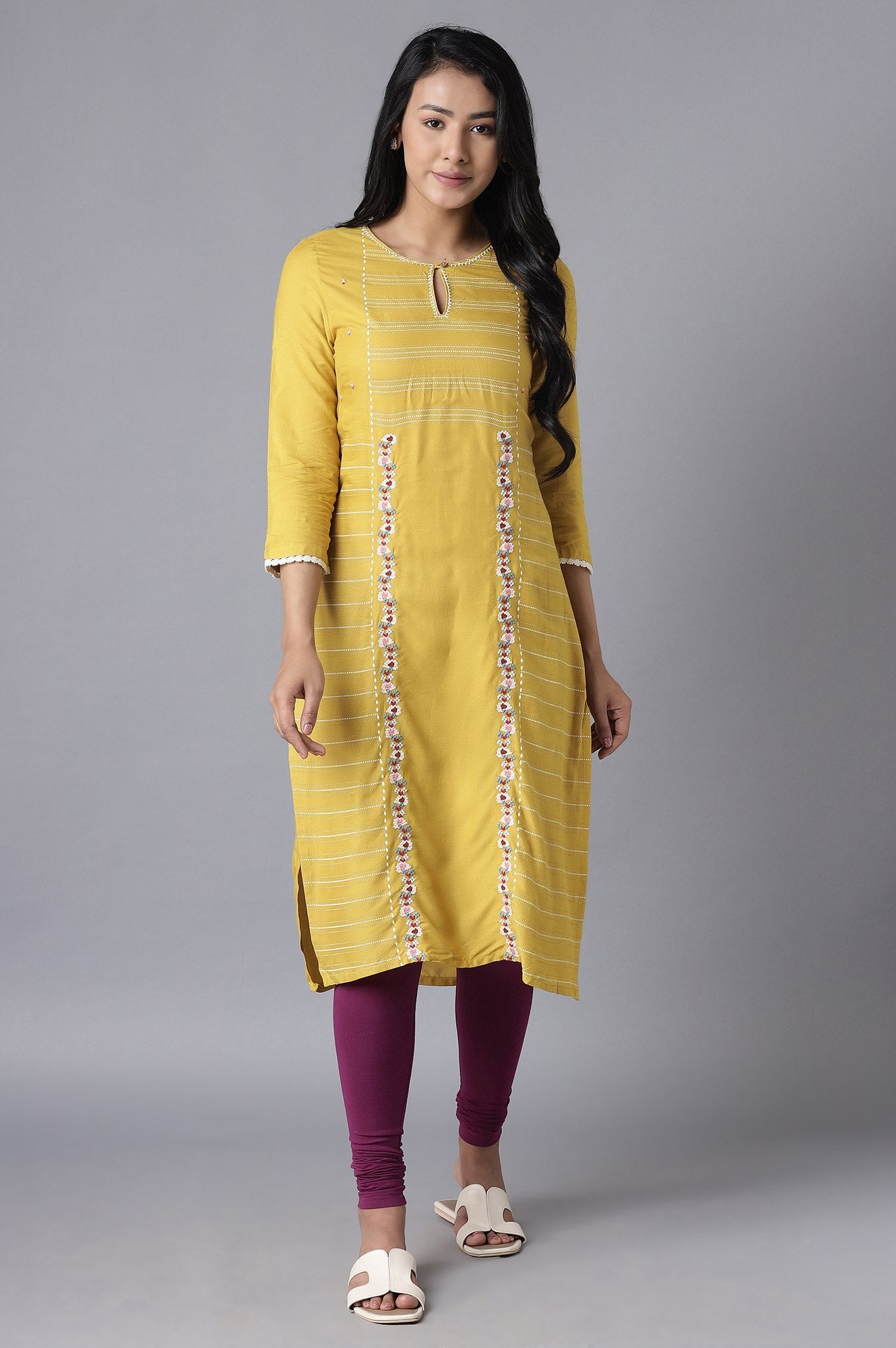 Purple Skin Fit Churidar