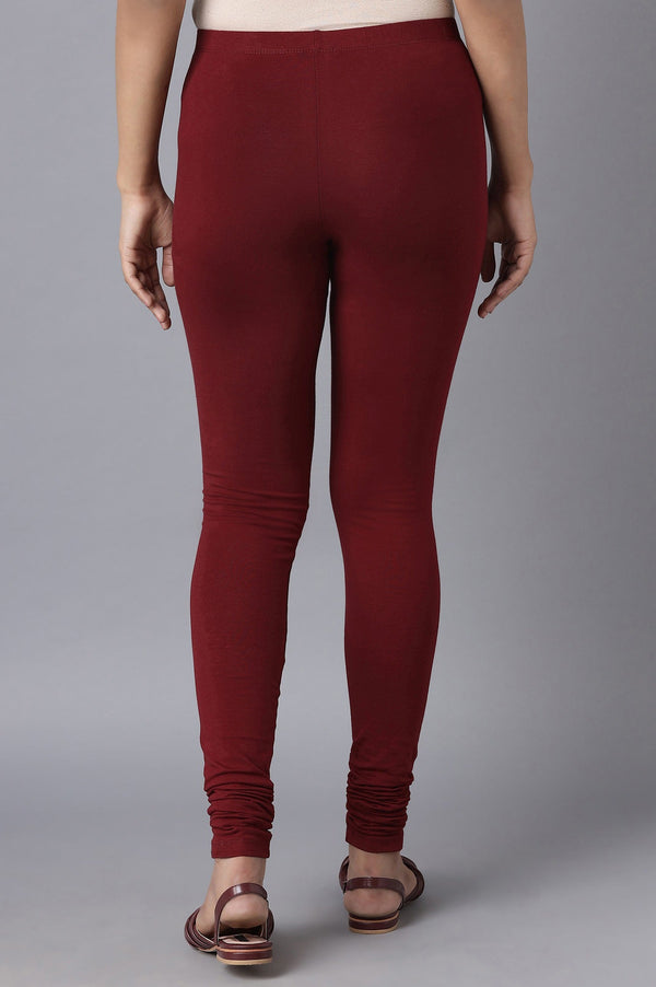Maroon Skin Fit Churidar