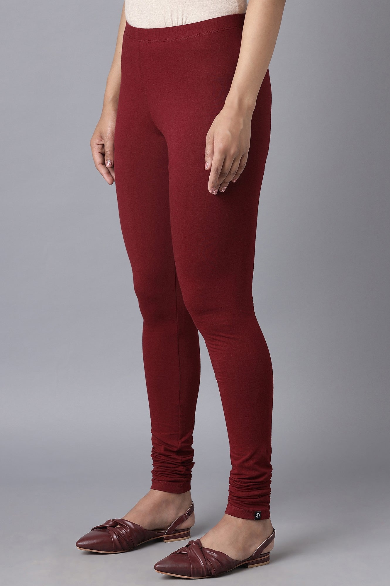 Maroon Skin Fit Churidar