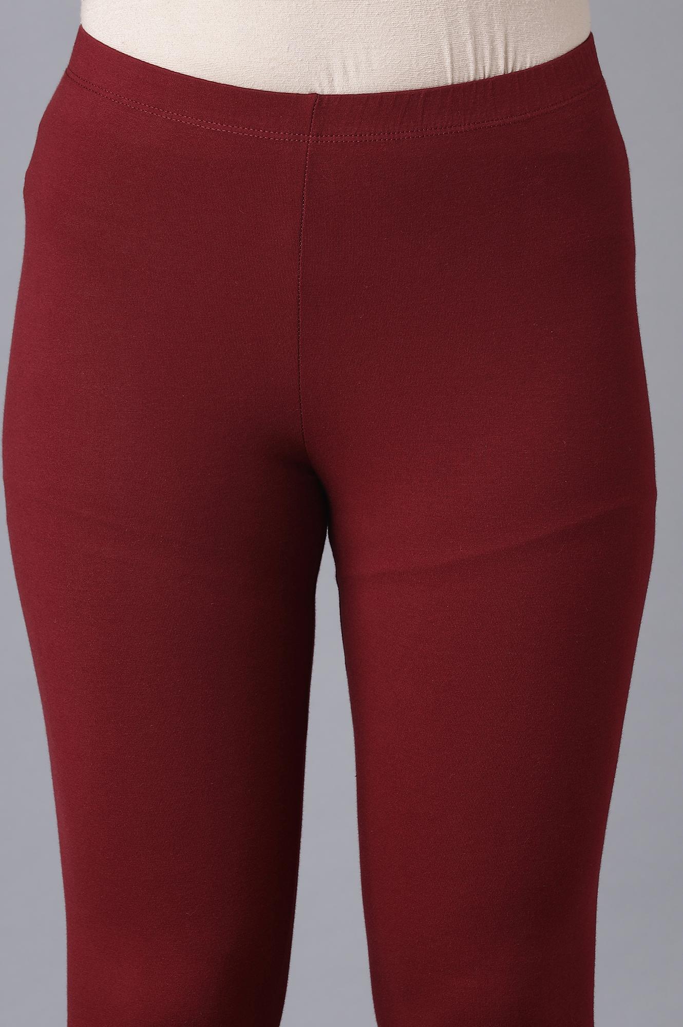 Maroon Skin Fit Churidar