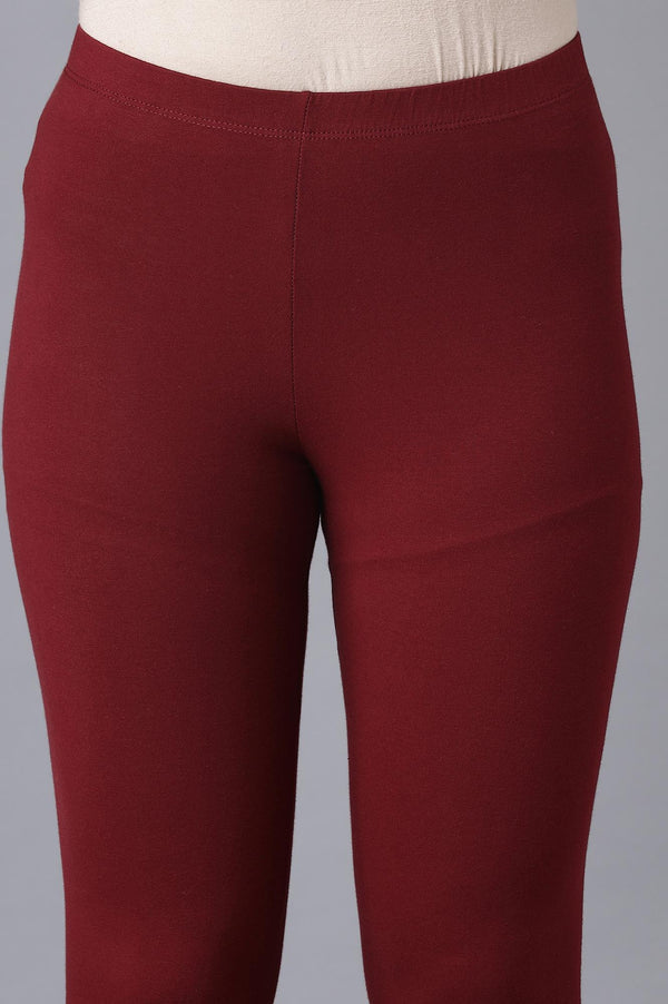 Maroon Skin Fit Churidar