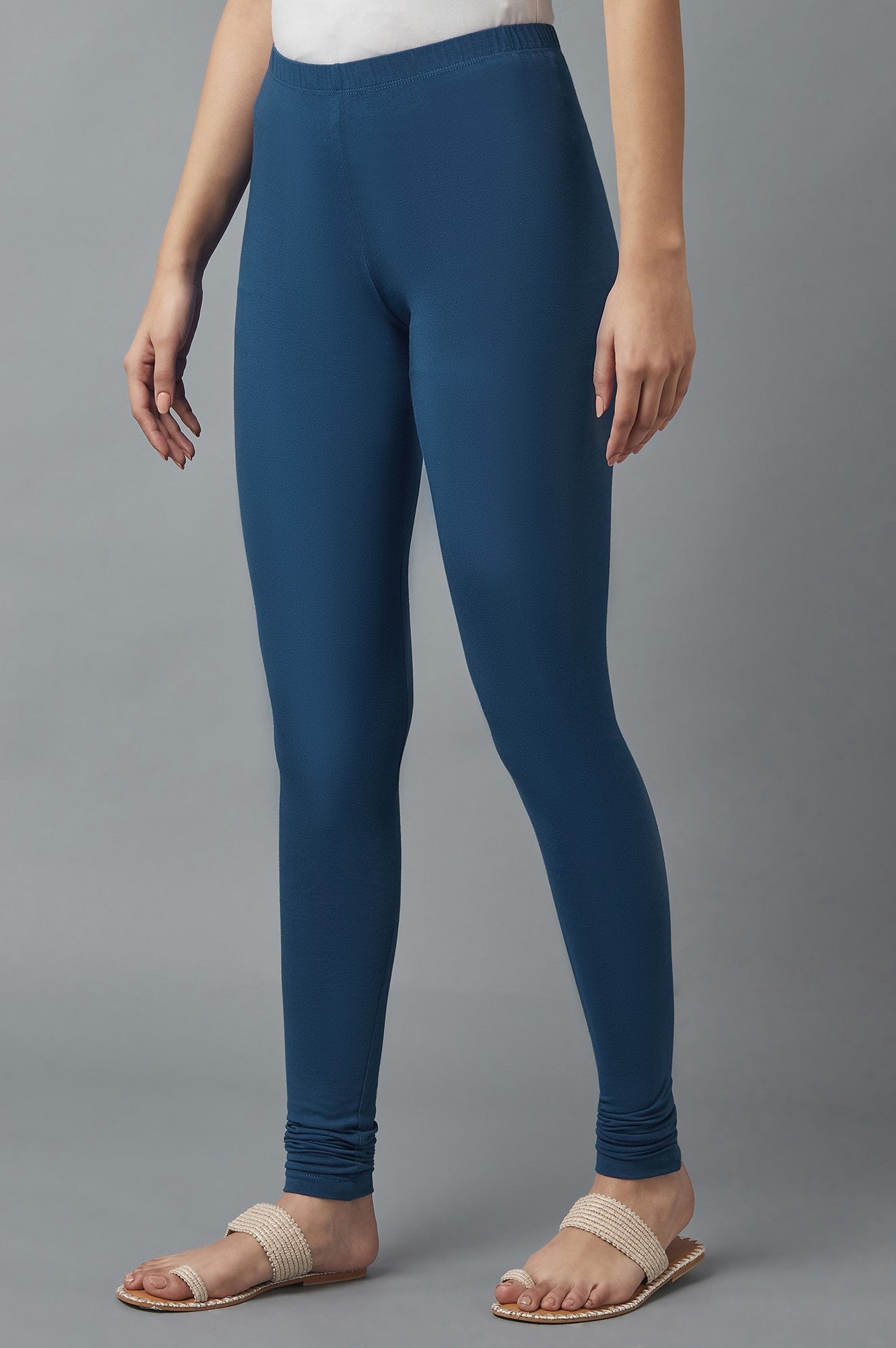 Navy Blue Skin Fit Churidar