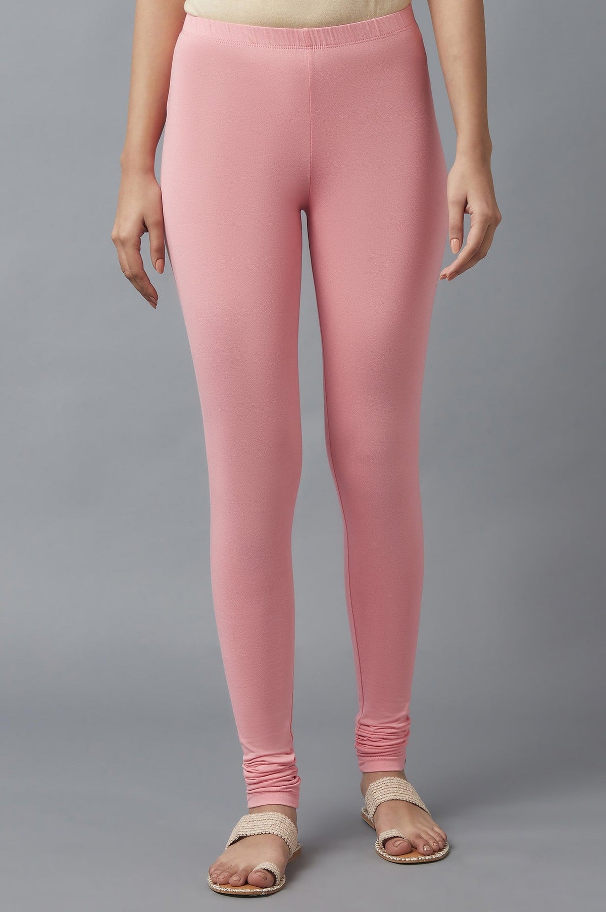 Elleven Women's Pink Skin Fit Churidar - 2XL