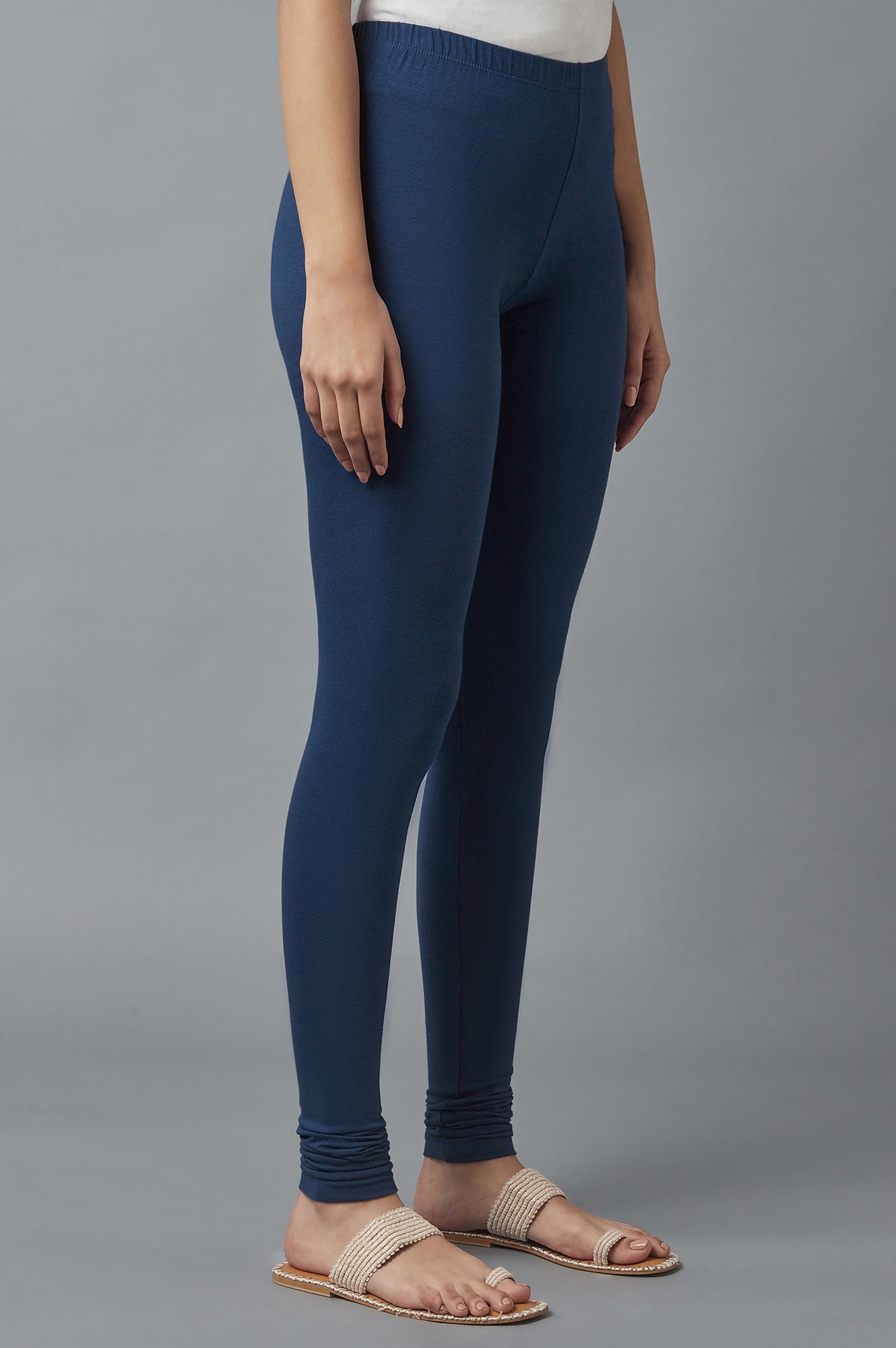 Navy Blue Skin Fit Churidar