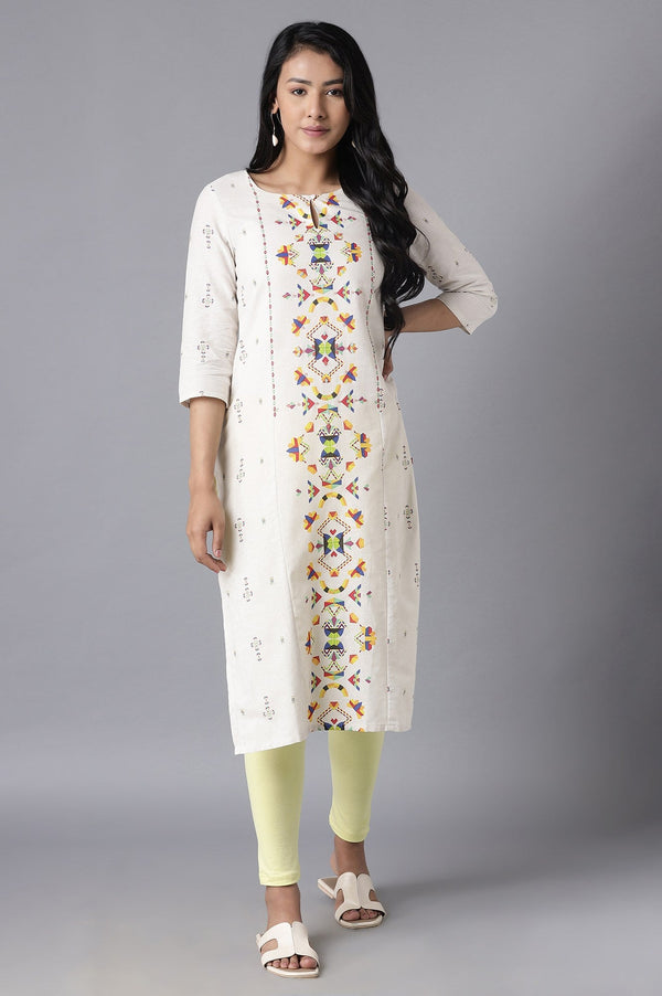 Yellow Solid Skinny Cotton Cropped Tights With Elasticated Waist