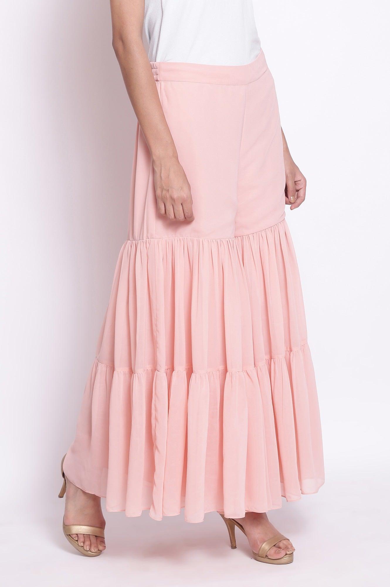 Pink Georgette Sharara - wforwoman