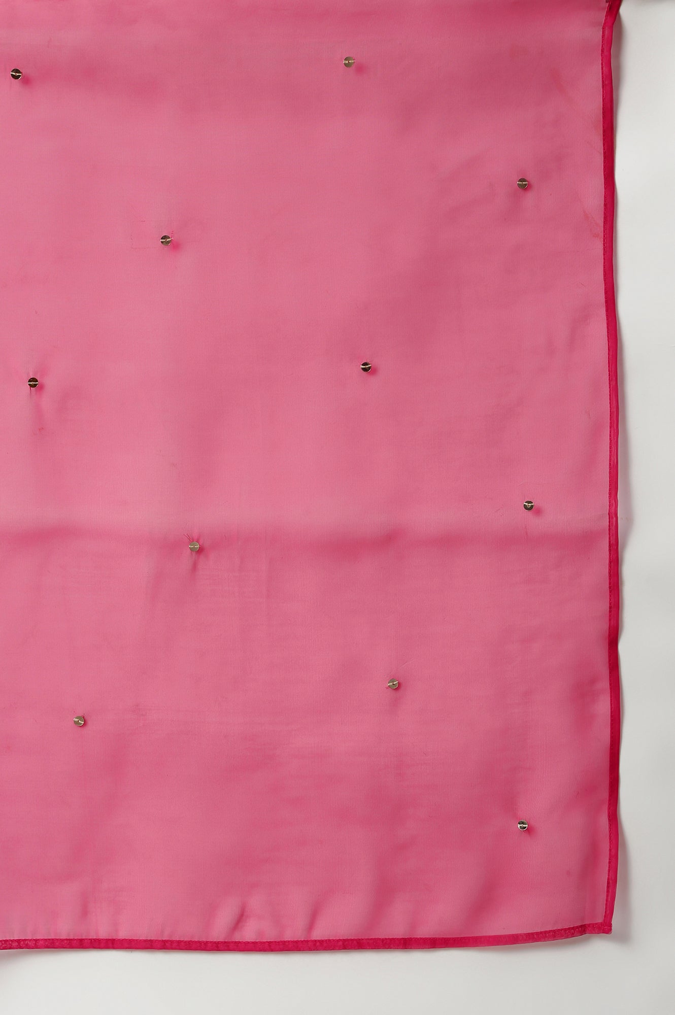 Pink Sequin Organza Dupatta