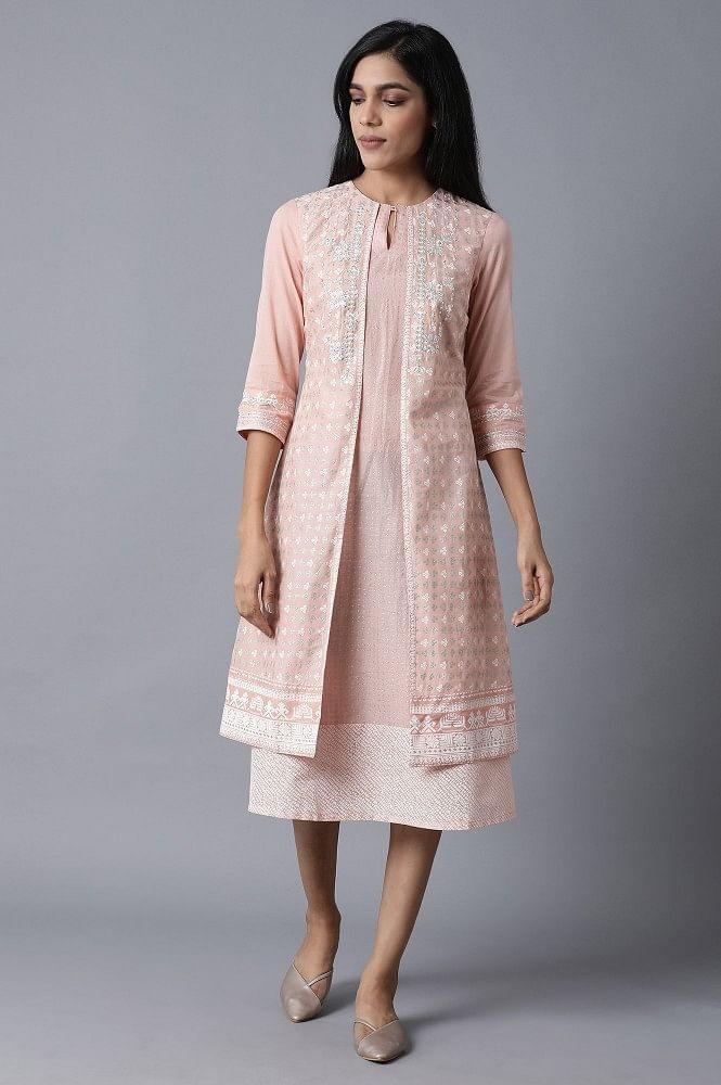 Peach A-Line kurta - XS