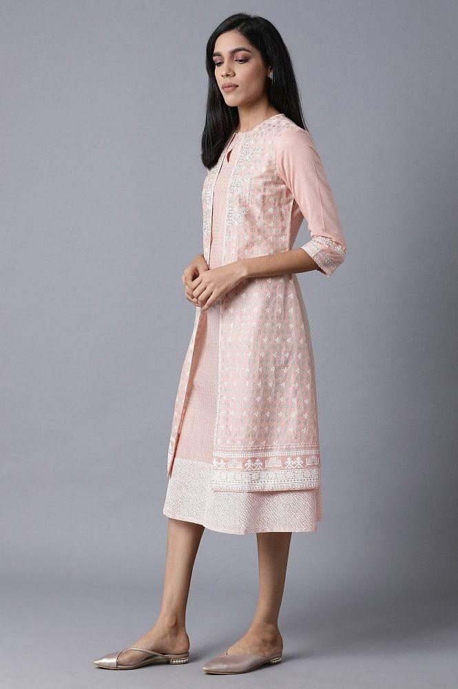 Peach A-Line kurta - wforwoman