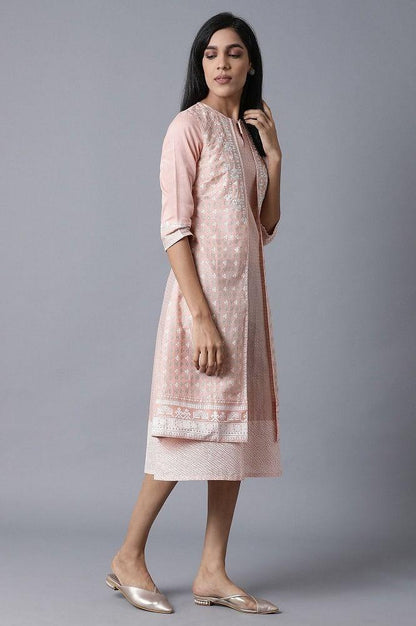 Peach A-Line kurta - wforwoman