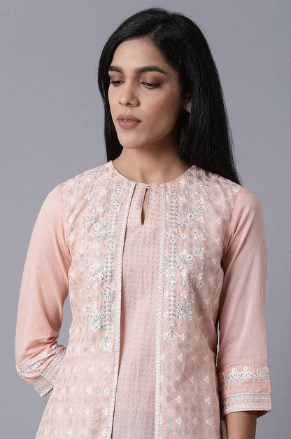 Peach A-Line kurta - wforwoman