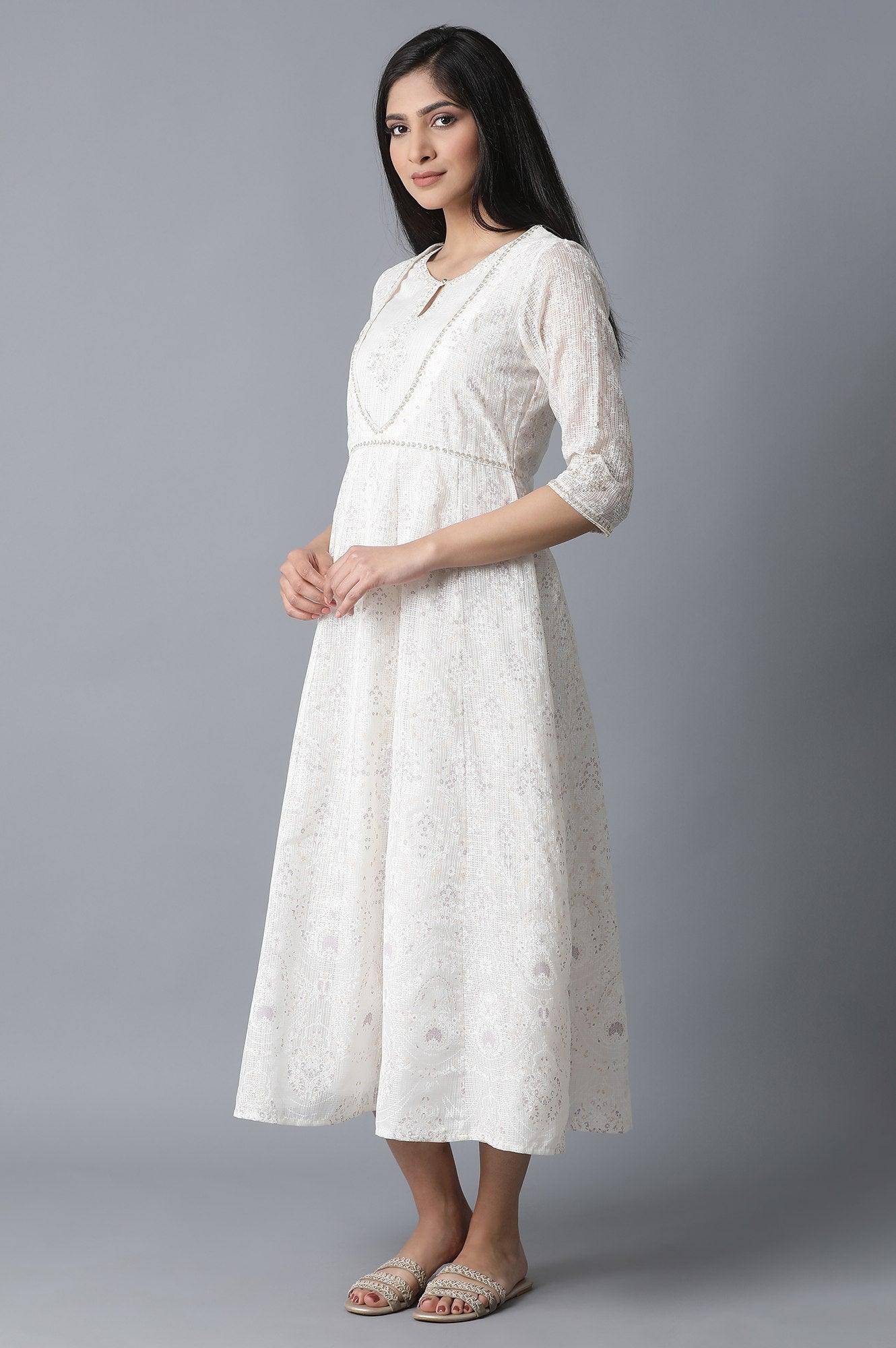 Pearl Pink Kota Placement Dress - wforwoman