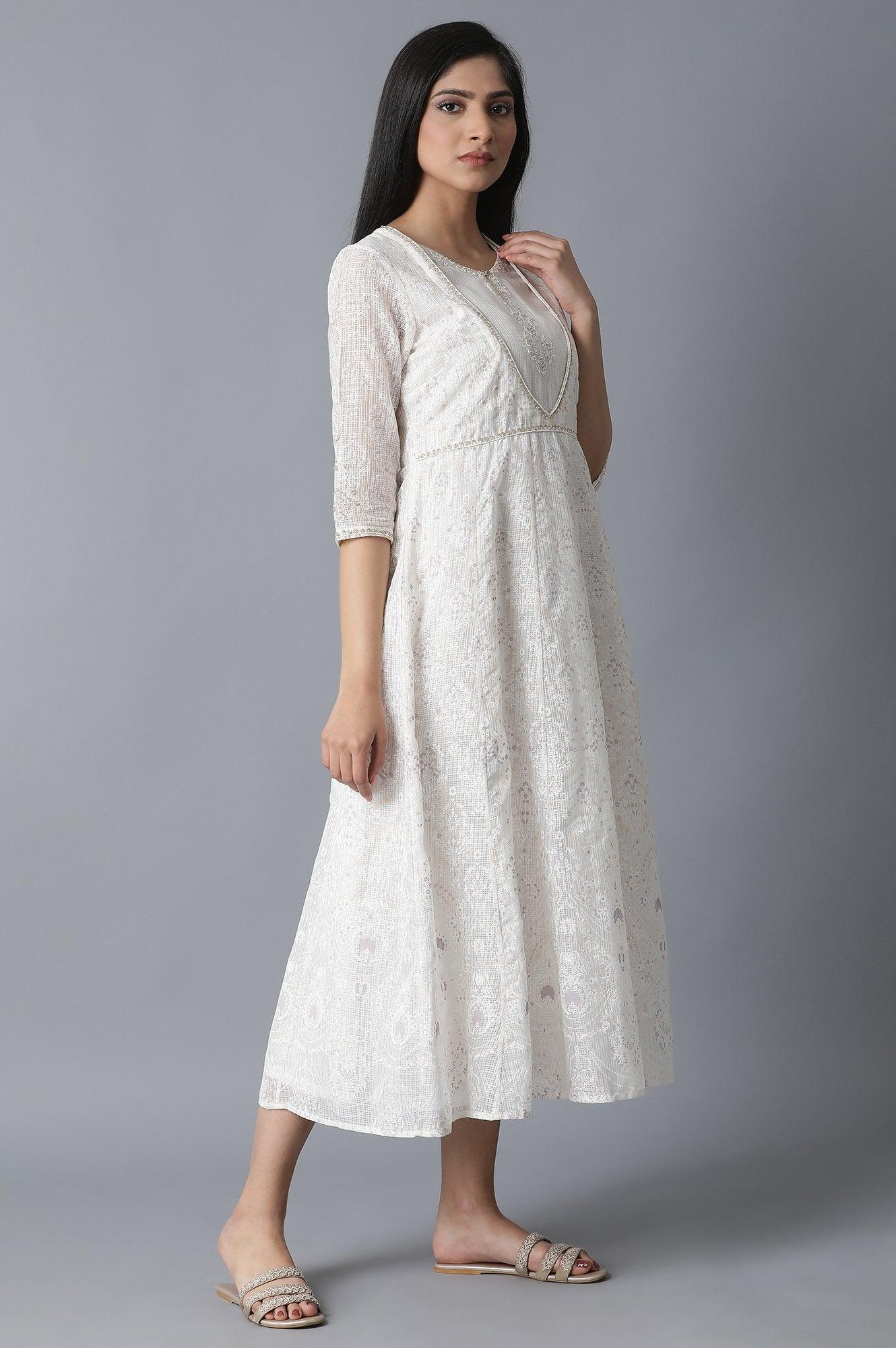 Pearl Pink Kota Placement Dress - wforwoman