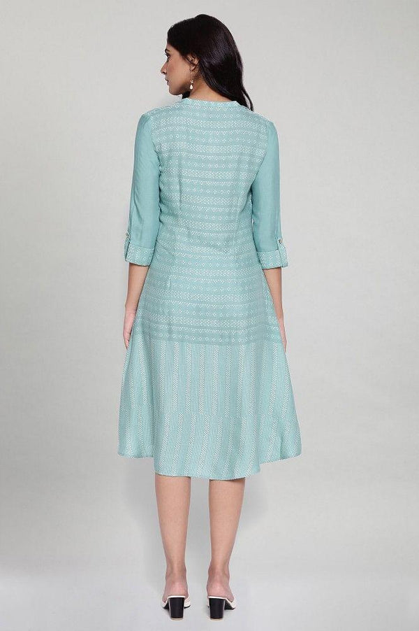 Asphalt Grey A-line Dobby kurta