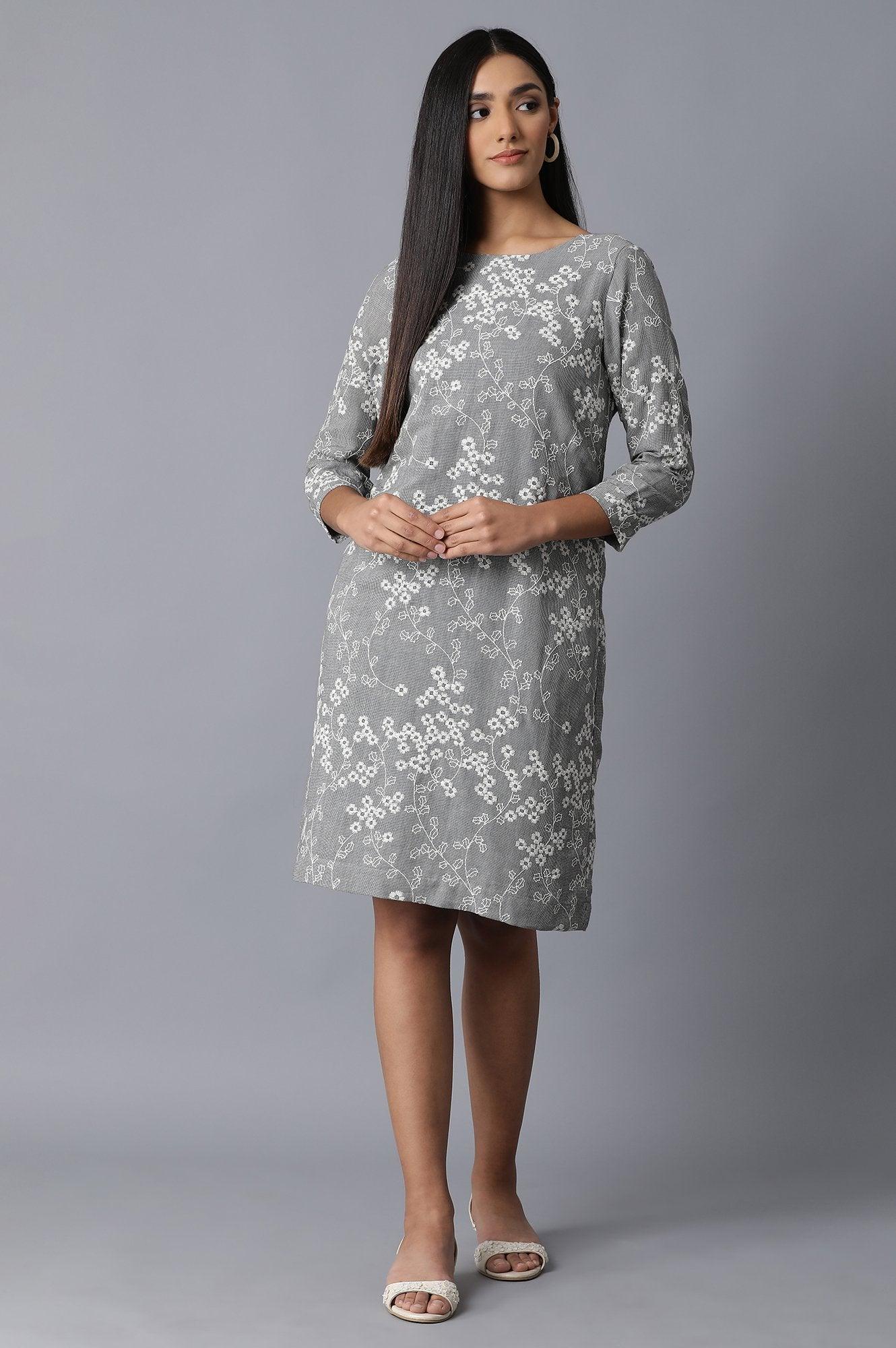 Black Gingum Check Dress - wforwoman