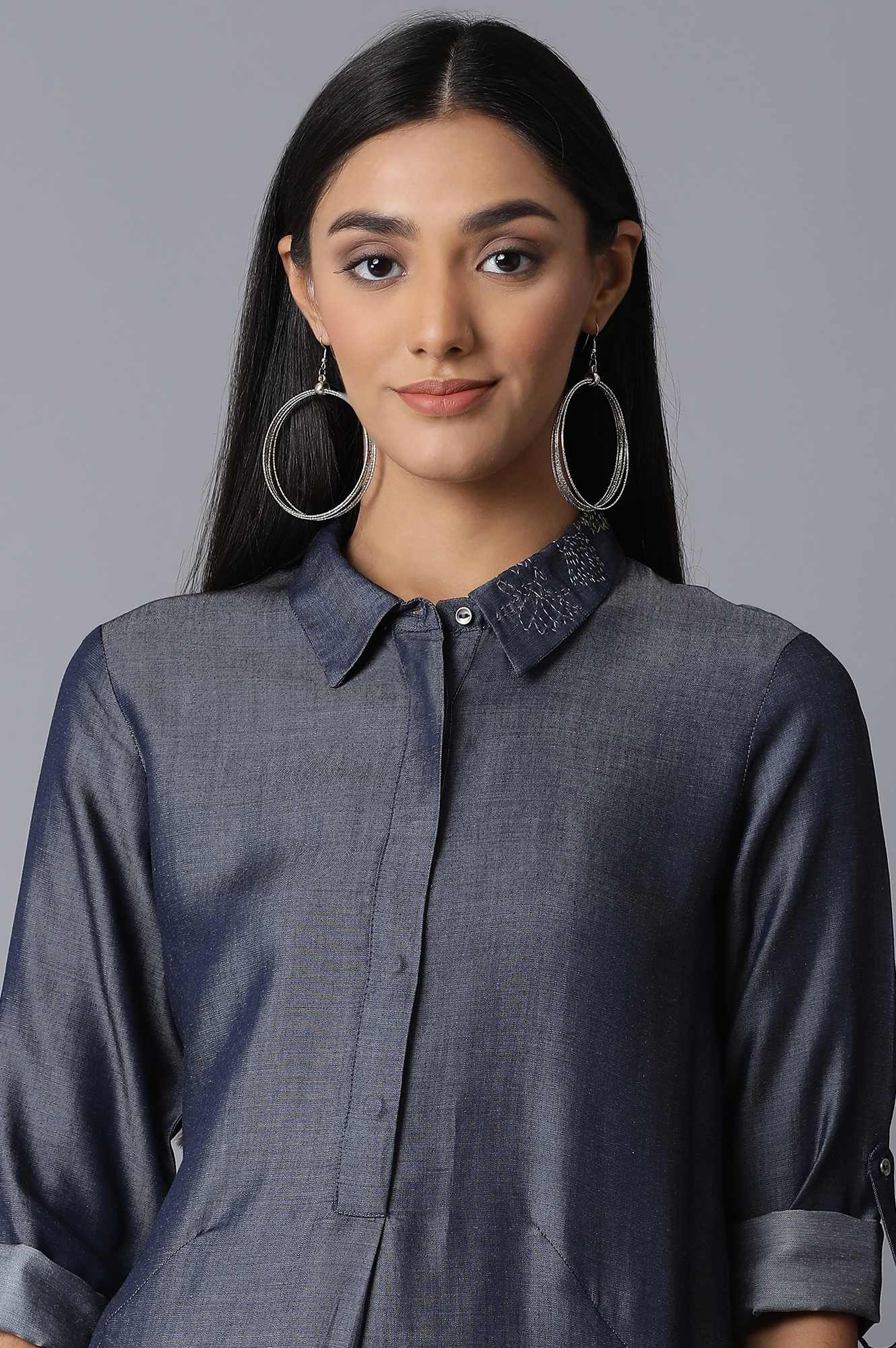 Blue Denim Shirt Dress