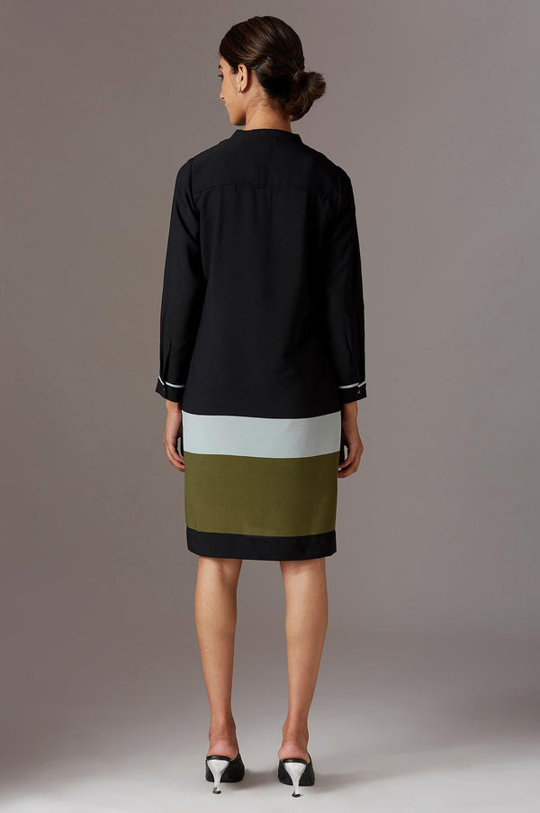 Black Floral Printed Sheath Dress