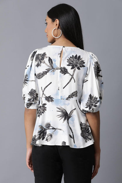 Ecru Peplum Top - wforwoman