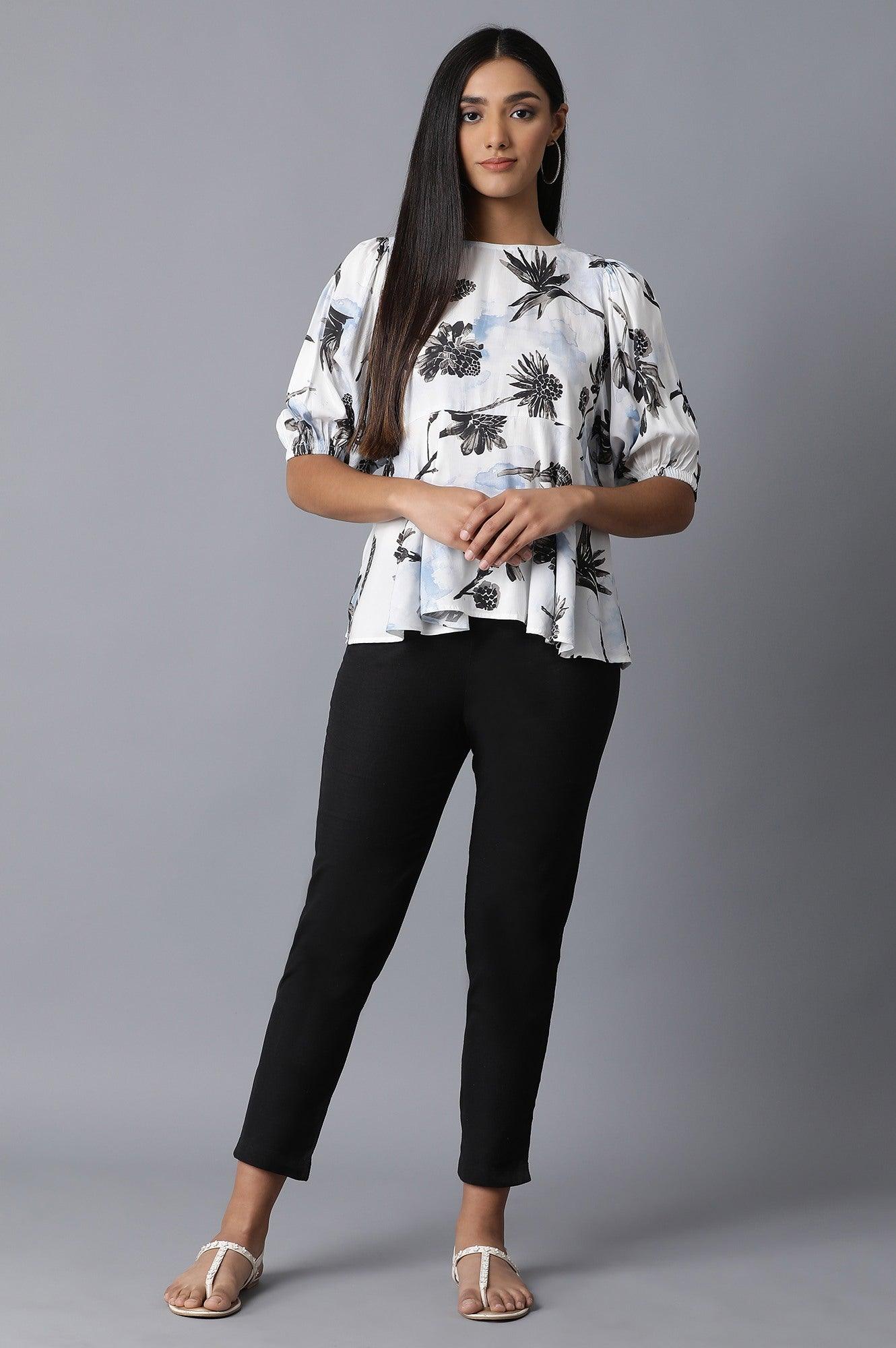 Ecru Peplum Top - wforwoman