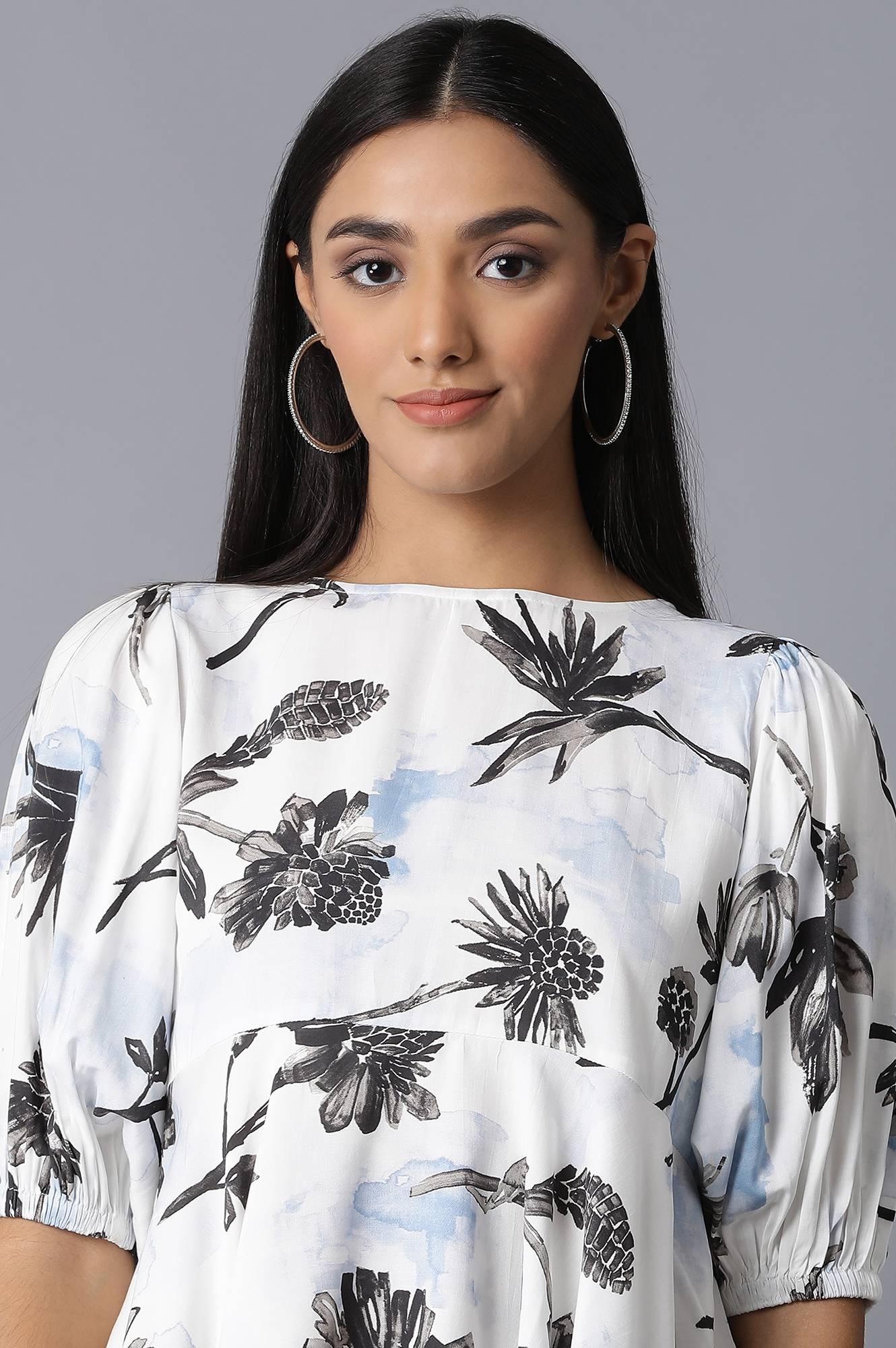 Ecru Peplum Top - wforwoman