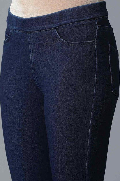 Navy Blue Casual Jeggings - wforwoman