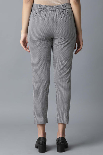 Grey Polka Dots Rayon Flax A-Line Kurta and Slim Pant Set