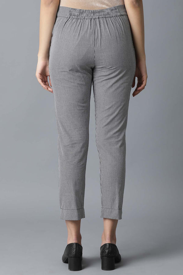 Grey Polka Dots Rayon Flax A-Line Kurta and Slim Pant Set