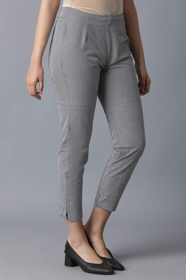 Grey Polka Dots Rayon Flax A-Line Kurta and Slim Pant Set