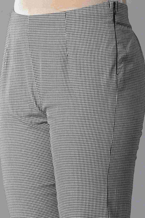 Grey Polka Dots Rayon Flax A-Line Kurta and Slim Pant Set