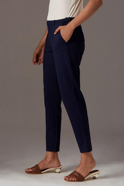 Navy Blue Slim Pants - wforwoman