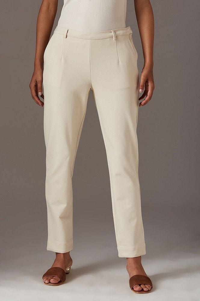 Beige Slim Pants - wforwoman