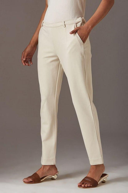 Beige Slim Pants - wforwoman