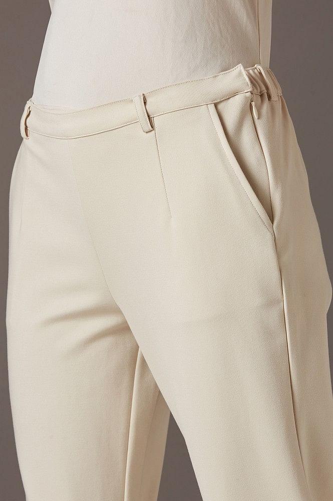Beige Slim Pants - wforwoman