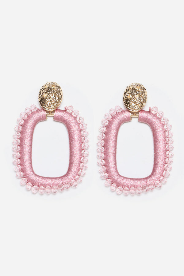 Rose Gold Pink Handcrafted Ethnic Studs