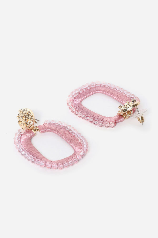 Rose Gold Pink Handcrafted Ethnic Studs