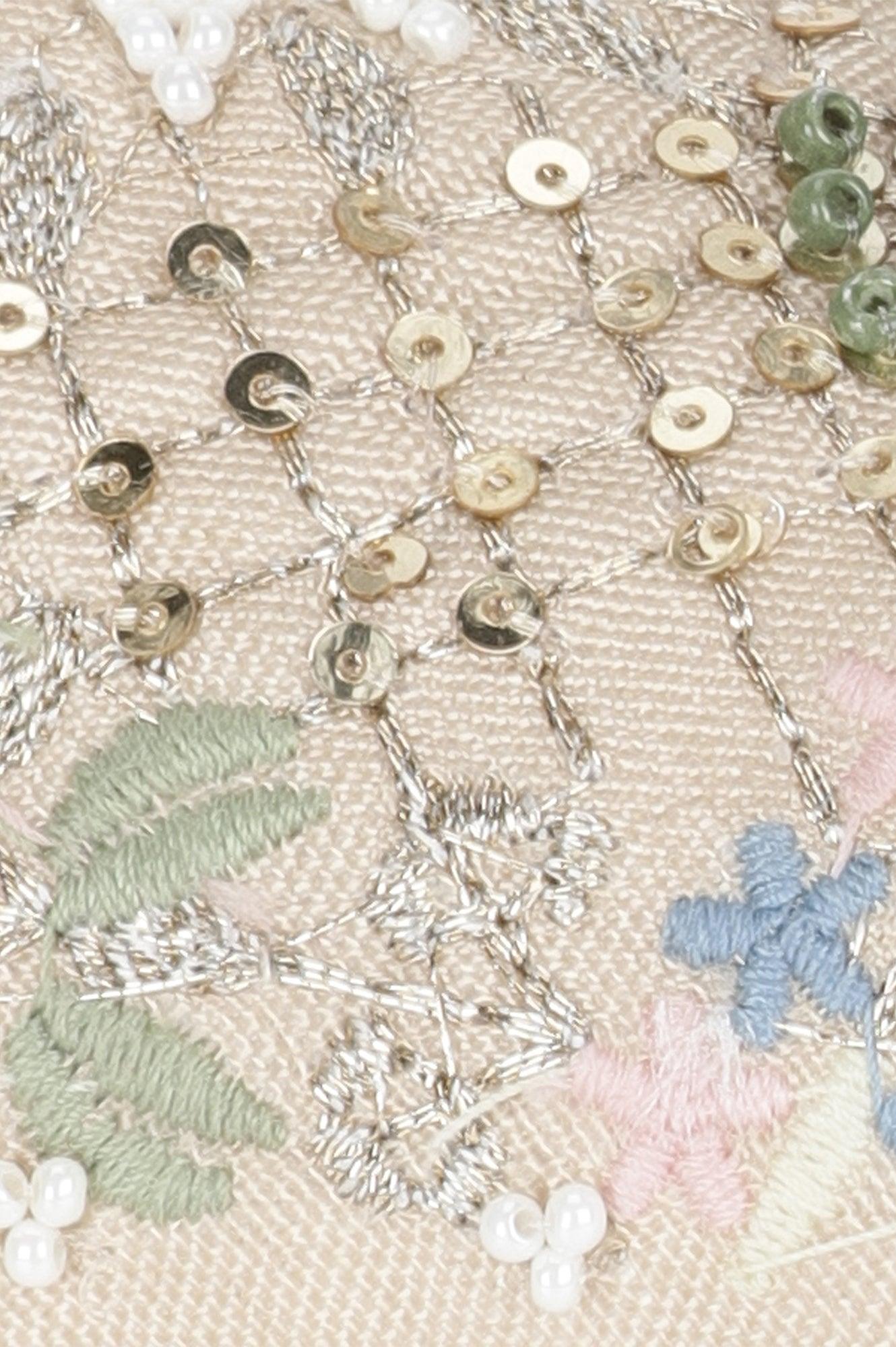 Beige Pointed Toe Embroidered Stiletto-WMARIA - wforwoman