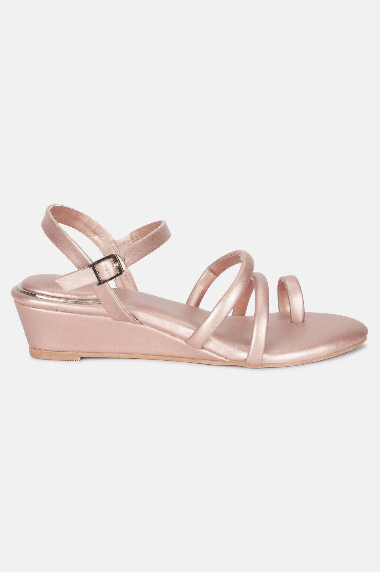 Rose Gold Almond Toe Solid Wedge-WMIKAYLA - wforwoman